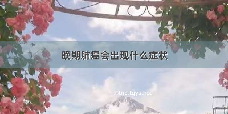 晚期肺癌会出现什么症状