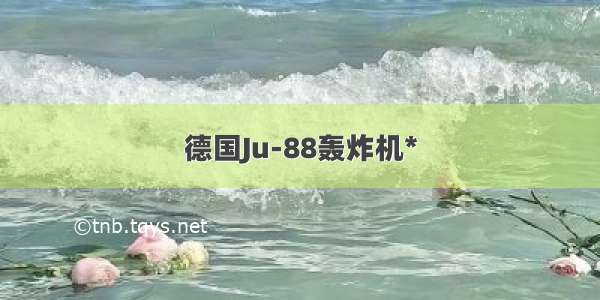 德国Ju-88轰炸机*