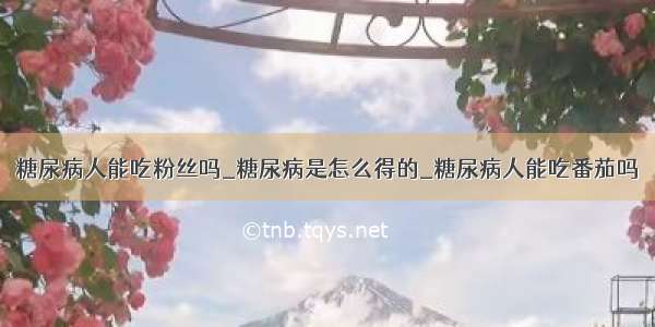 糖尿病人能吃粉丝吗_糖尿病是怎么得的_糖尿病人能吃番茄吗