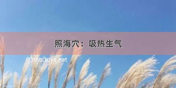 照海穴：吸热生气