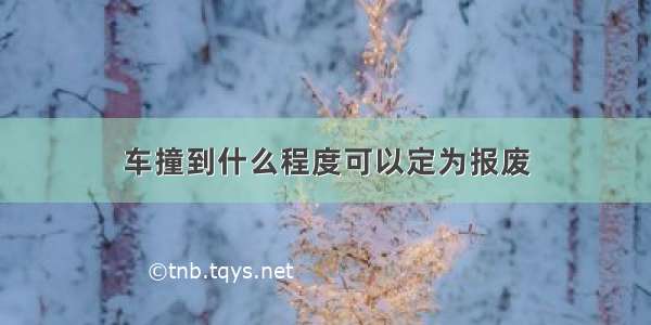 车撞到什么程度可以定为报废