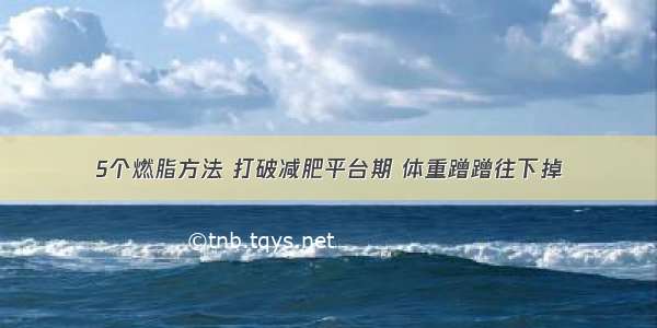 5个燃脂方法 打破减肥平台期 体重蹭蹭往下掉