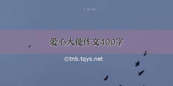 爱心大使作文400字