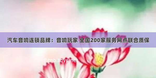 汽车音响连锁品牌：音响玩家 全国200家服务网点联合质保