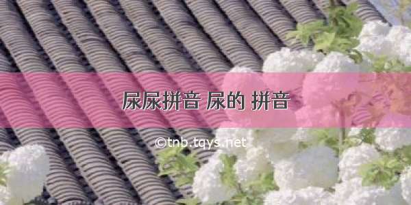 尿尿拼音 尿的 拼音