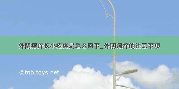 外阴瘙痒长小疙瘩是怎么回事_外阴瘙痒的注意事项