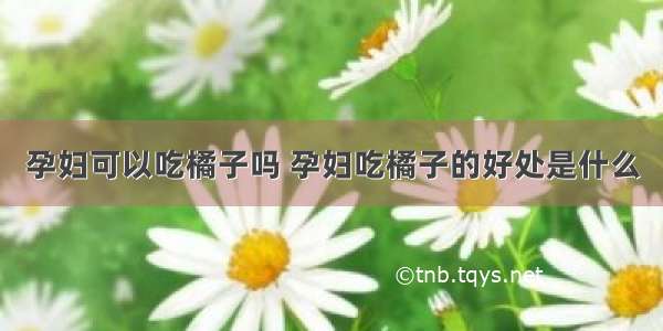 孕妇可以吃橘子吗 孕妇吃橘子的好处是什么