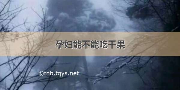 孕妇能不能吃干果