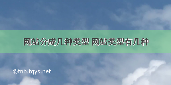 网站分成几种类型 网站类型有几种