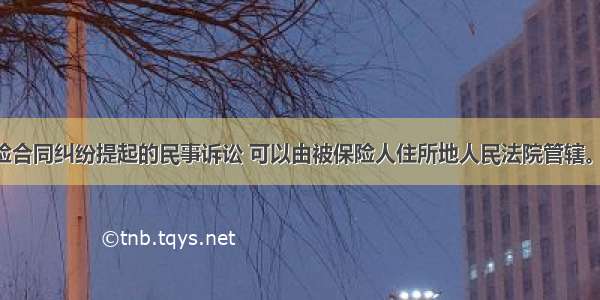 因人身保险合同纠纷提起的民事诉讼 可以由被保险人住所地人民法院管辖。（ ）对错