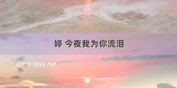 婷 今夜我为你流泪