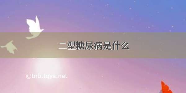 二型糖尿病是什么