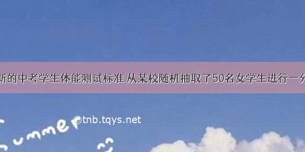 我市为制定新的中考学生体能测试标准 从某校随机抽取了50名女学生进行一分钟仰卧起坐