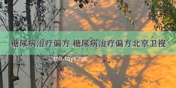 糖尿病治疗偏方 糖尿病治疗偏方北京卫视