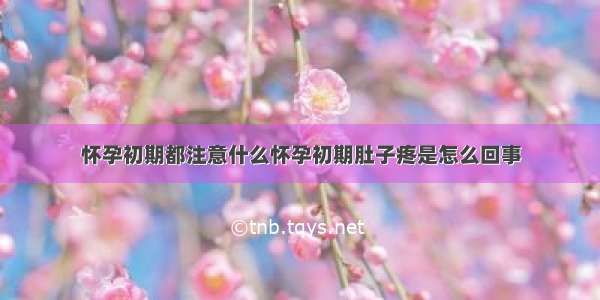 怀孕初期都注意什么怀孕初期肚子疼是怎么回事