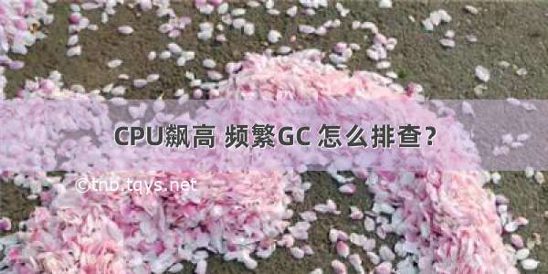 CPU飙高 频繁GC 怎么排查？