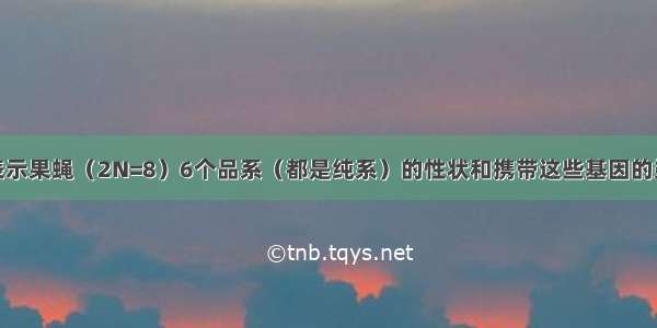 （1）下表表示果蝇（2N=8）6个品系（都是纯系）的性状和携带这些基因的染色体 品系②