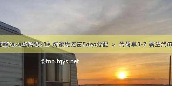 《深入理解java虚拟机v3》对象优先在Eden分配 ＞ 代码单3-7 新生代Minor GC