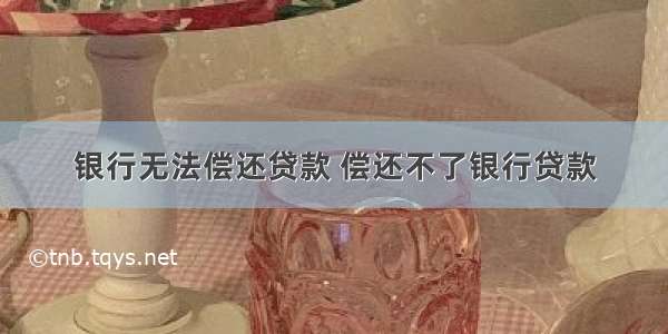 银行无法偿还贷款 偿还不了银行贷款