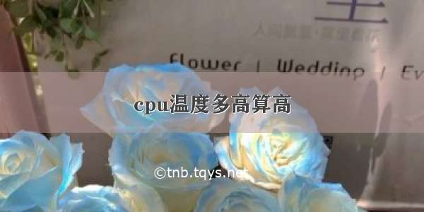 cpu温度多高算高