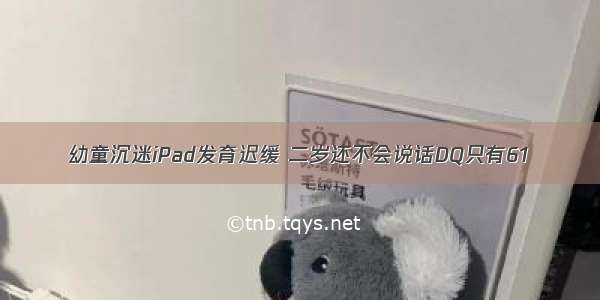 幼童沉迷iPad发育迟缓 二岁还不会说话DQ只有61