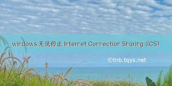 windows 无法停止 Internet Connection Sharing (ICS)