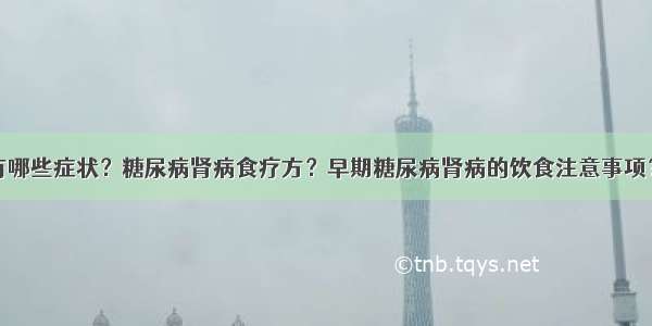 糖尿病肾病有哪些症状？糖尿病肾病食疗方？早期糖尿病肾病的饮食注意事项？糖尿病患者