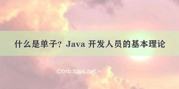 什么是单子？Java 开发人员的基本理论