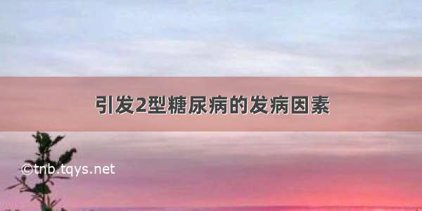 引发2型糖尿病的发病因素