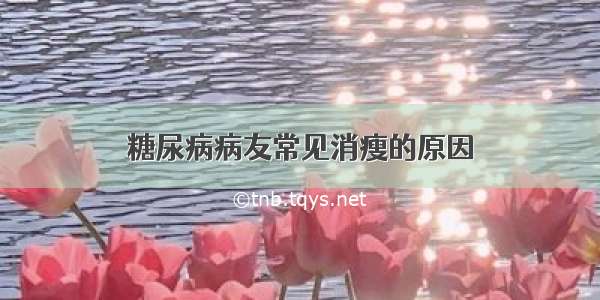 糖尿病病友常见消瘦的原因