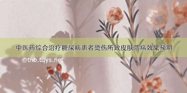 中医药综合治疗糖尿病患者烫伤所致皮肤溃疡效果预期