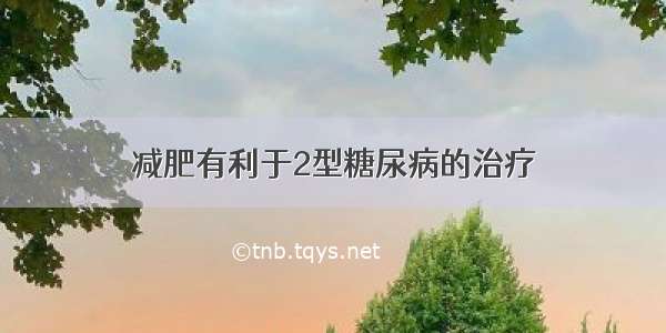 减肥有利于2型糖尿病的治疗