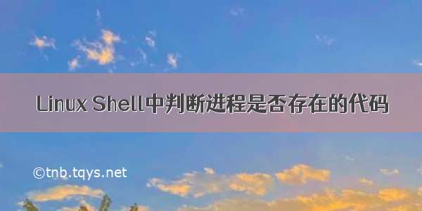 Linux Shell中判断进程是否存在的代码