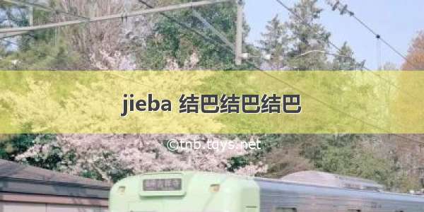 jieba 结巴结巴结巴