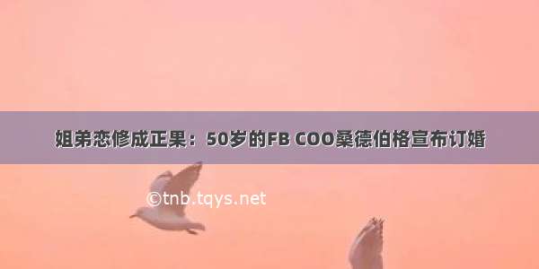 姐弟恋修成正果：50岁的FB COO桑德伯格宣布订婚