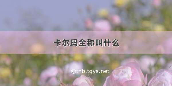 卡尔玛全称叫什么