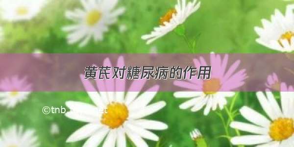 黄芪对糖尿病的作用