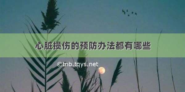 心脏损伤的预防办法都有哪些