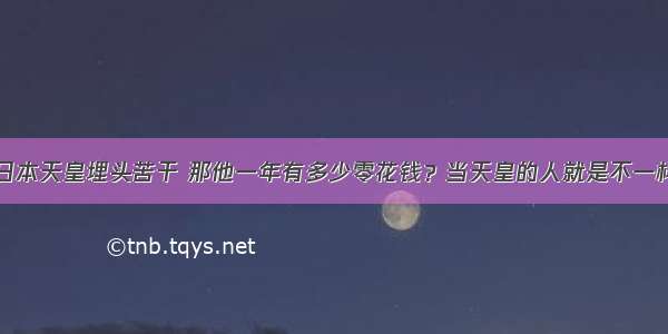 日本天皇埋头苦干 那他一年有多少零花钱？当天皇的人就是不一样