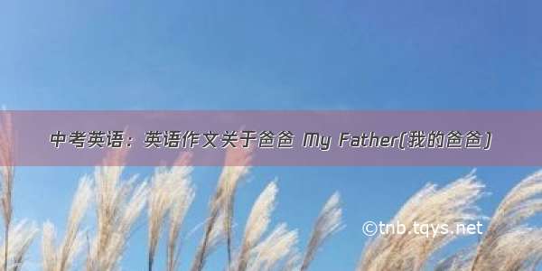 中考英语：英语作文关于爸爸 My Father(我的爸爸)