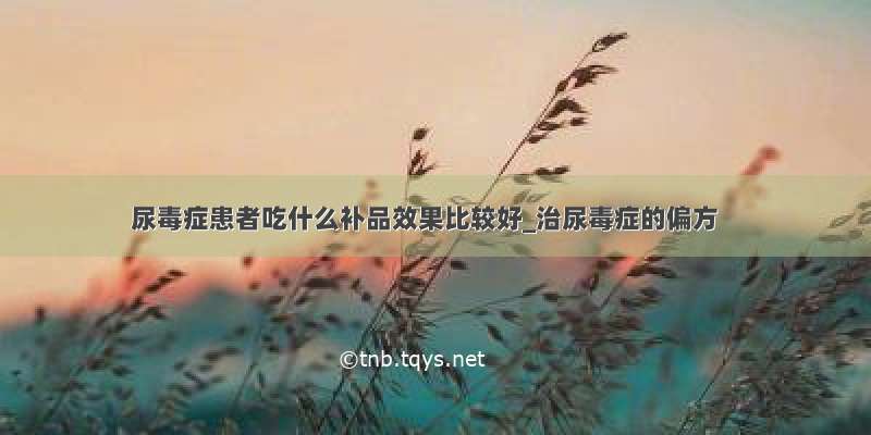 尿毒症患者吃什么补品效果比较好_治尿毒症的偏方