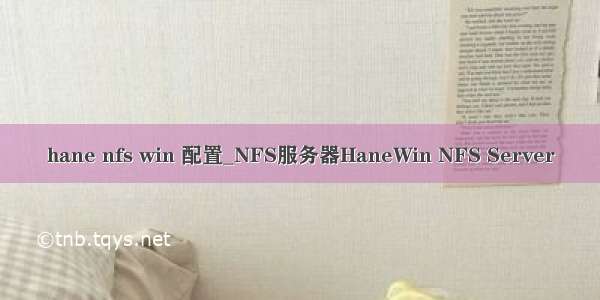 hane nfs win 配置_NFS服务器HaneWin NFS Server