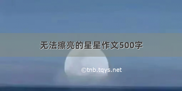 无法擦亮的星星作文500字