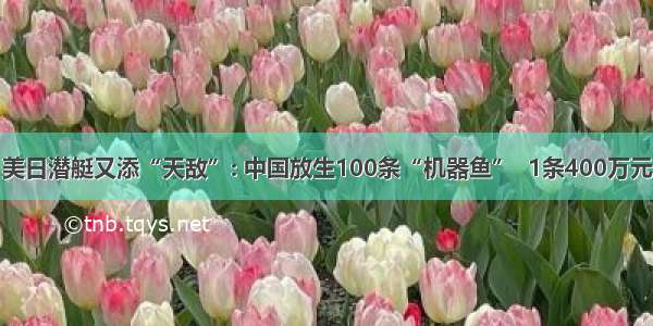 美日潜艇又添“天敌”: 中国放生100条“机器鱼”  1条400万元