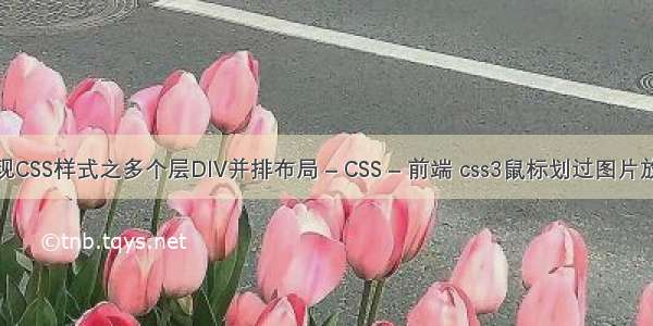 如何实现CSS样式之多个层DIV并排布局 – CSS – 前端 css3鼠标划过图片放大效果