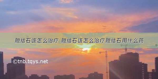 胆结石该怎么治疗 胆结石该怎么治疗胆结石用什么药