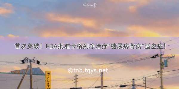 首次突破！FDA批准卡格列净治疗“糖尿病肾病”适应症！