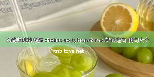 乙酰胆碱转移酶 choline acetyltransferase英语短句 例句大全