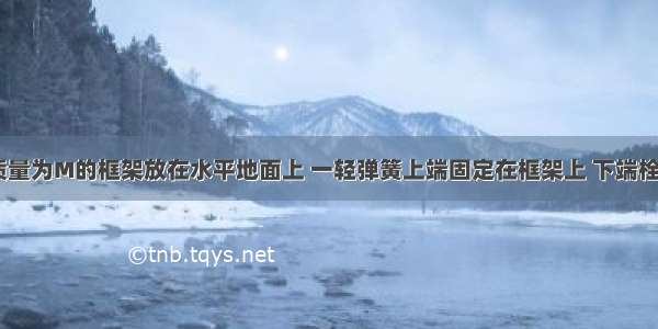 如图所示 质量为M的框架放在水平地面上 一轻弹簧上端固定在框架上 下端栓一质量为m