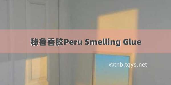 秘鲁香胶Peru Smelling Glue
